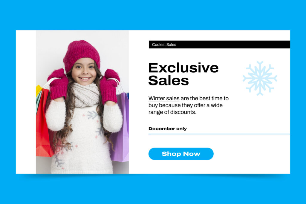 Editable seasonal banner template for sale promotion