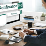Global email communication and networking concept for online newsletter business